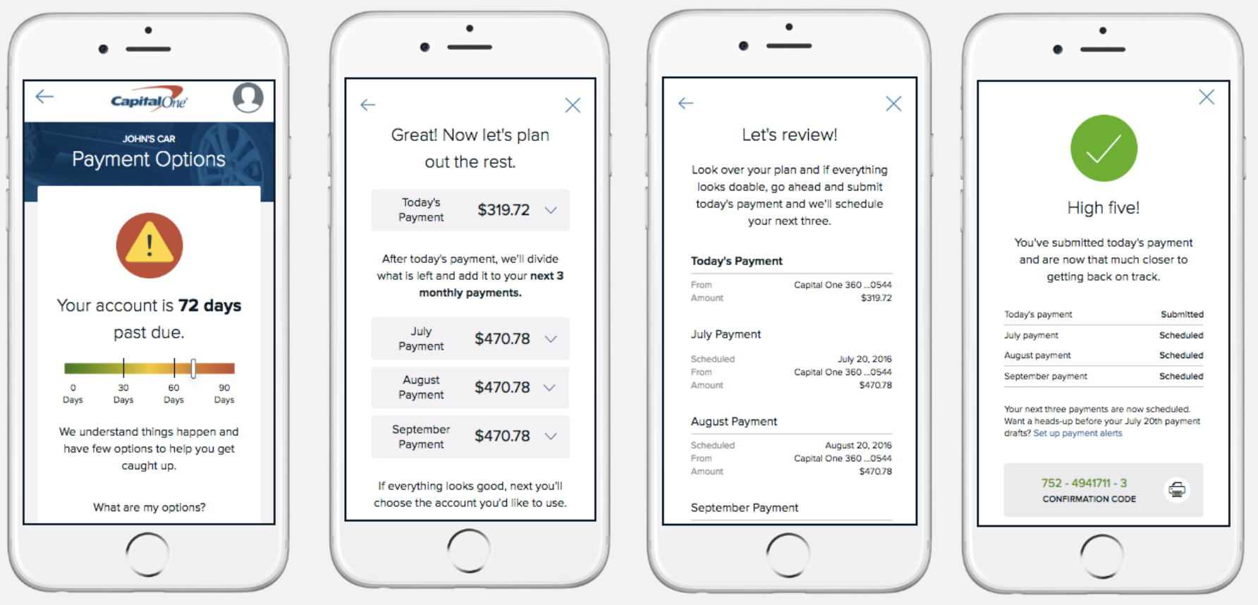 Get Current — payment plan flow