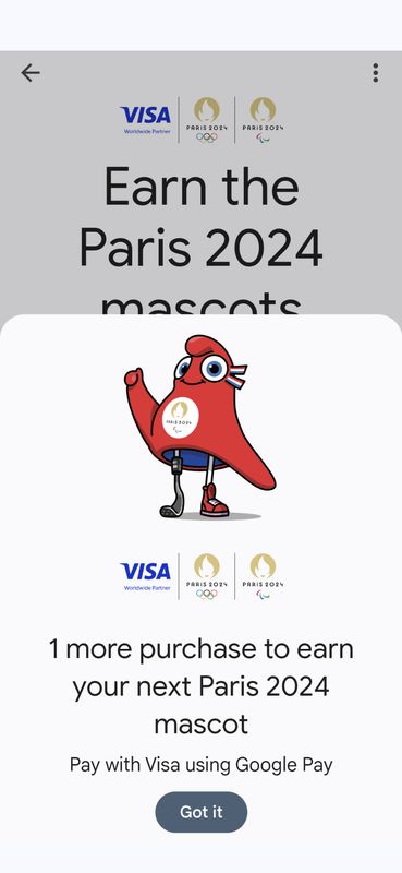 Earn Paris 2024 mascots notification