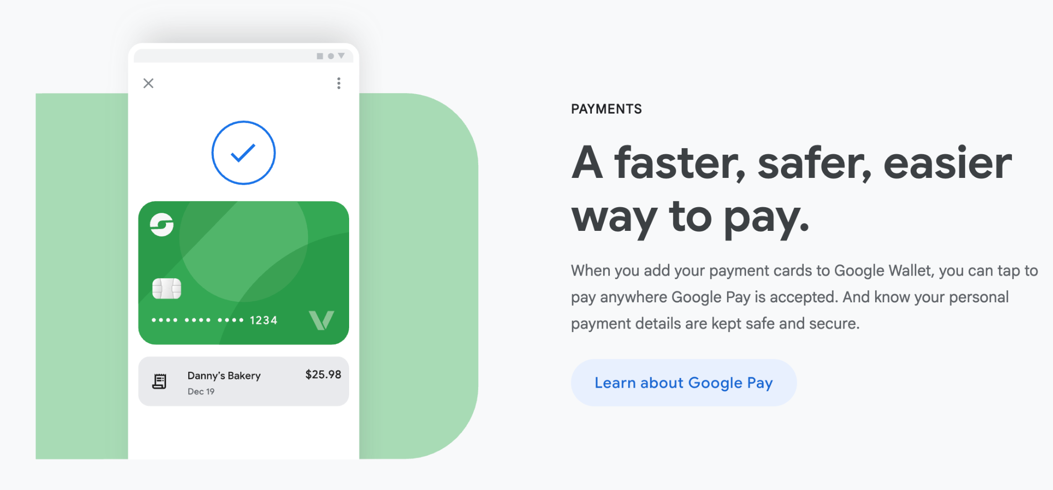 A faster, safer, easier way to pay